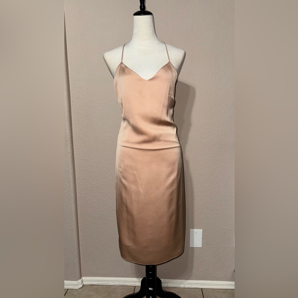 Gianni Bini Blush Satin Midi Dress